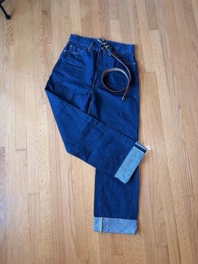 LVC Levi's Vintage Clothing 701 Dark Wash Selvedge Jeans Women's High Waist 29